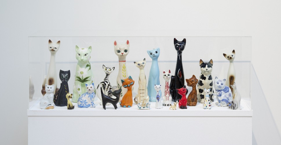 Cat sculptures on display for British Art Show 9